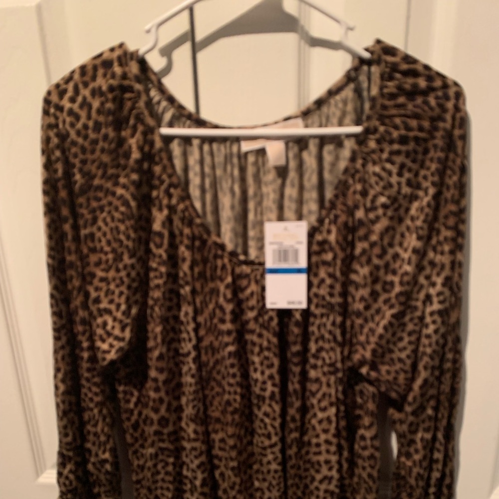 Michael Kors Leopard Top Sz XL